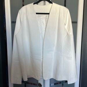Women’s White Cape Blazer